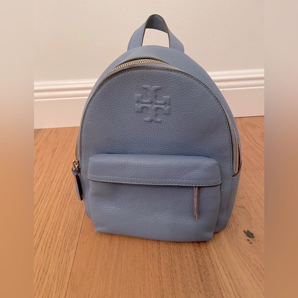 Tory Burch small blue backpack purse